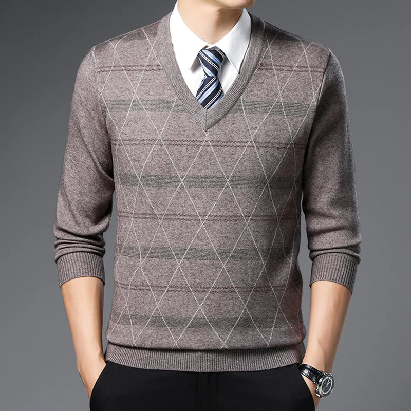 Heart Neckline Men's Casual Sweater  VEXAN Shop