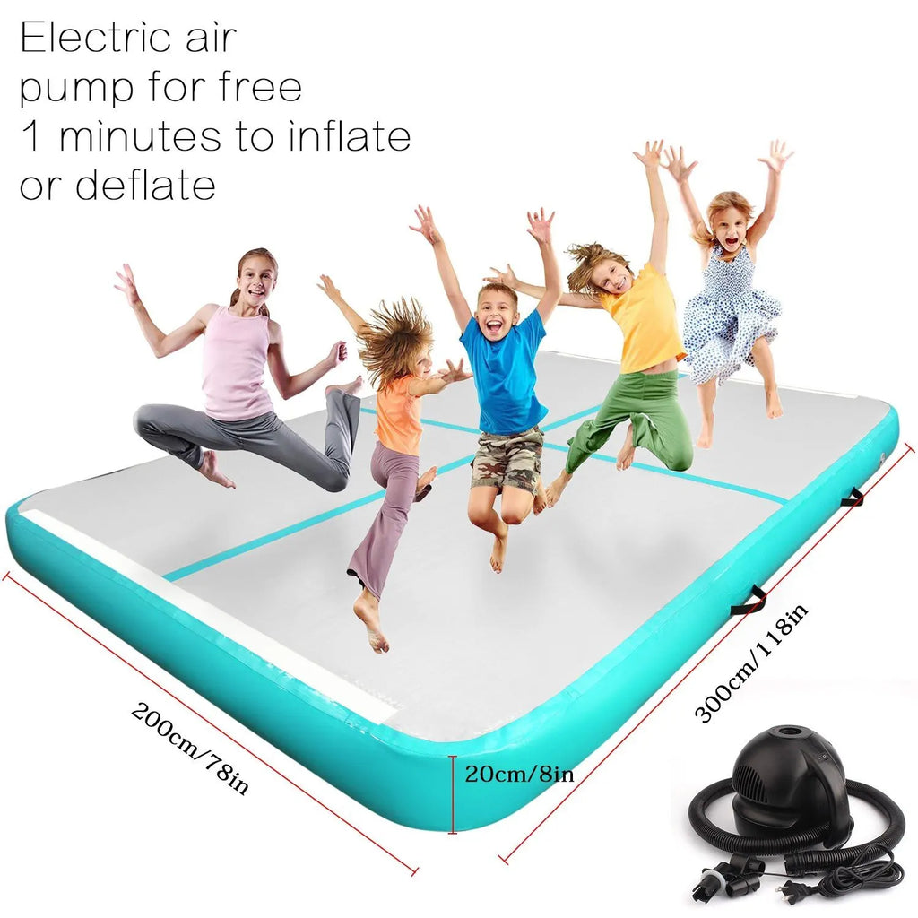 AIR TRACK INFLATABLE GYMNASTICS MAT 3X2X0.2M