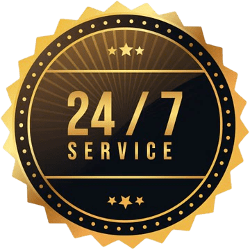 24/7 service badge