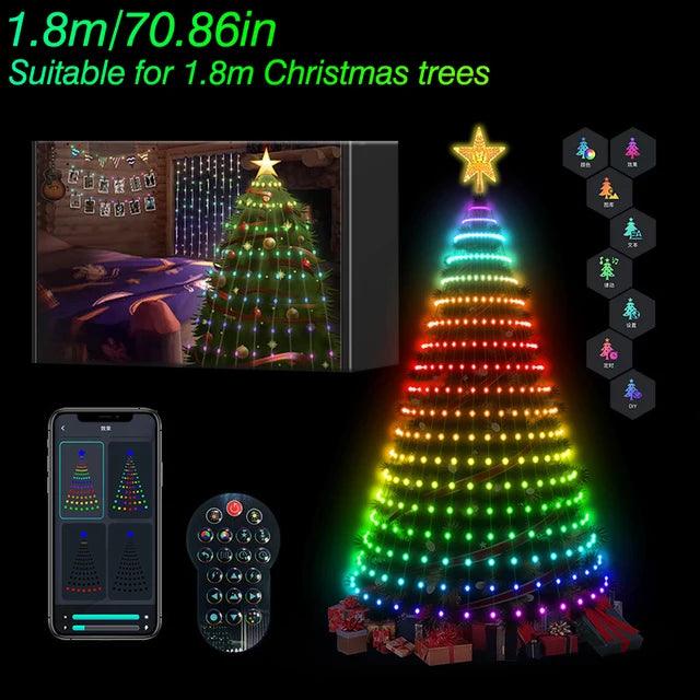 Smart RGB IC Christmas Tree Lights: Multicolor LED Star Strings  VEXAN Shop