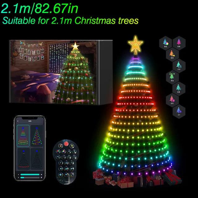 Smart RGB IC Christmas Tree Lights: Multicolor LED Star Strings  VEXAN Shop