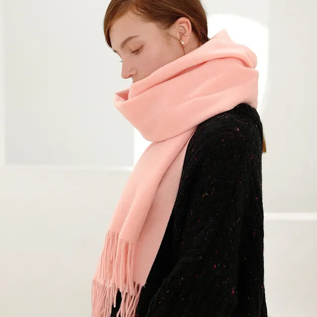 Warm 100% Wool Women's Winter Scarf