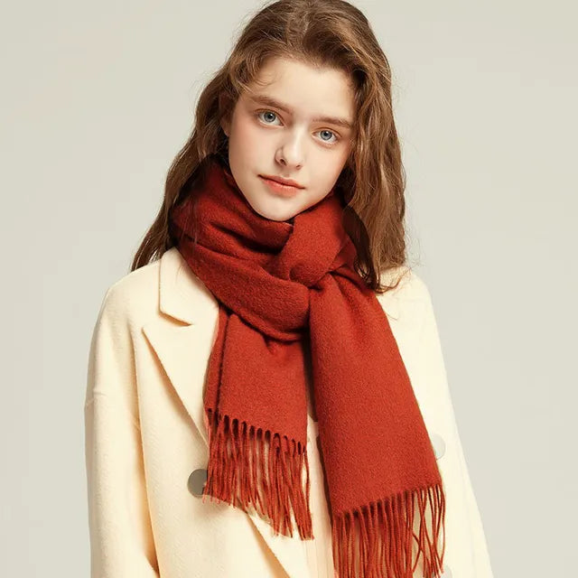 Warm 100% Wool Women's Winter Scarf  VEXAN Shop