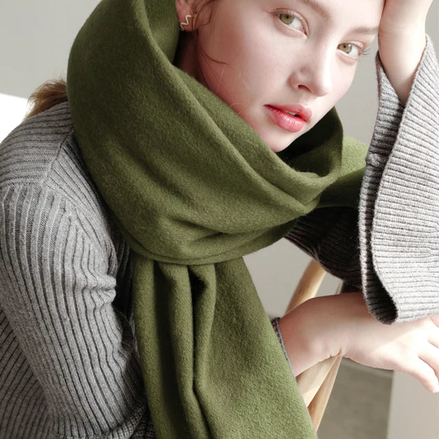 Warm 100% Wool Women's Winter Scarf