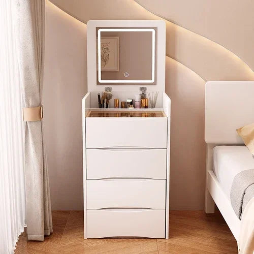 Minimalist Bedroom Makeup Station with Mirror and Lights  VEXAN Shop