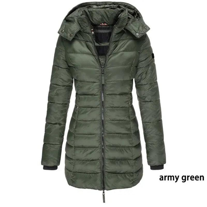 Chic Women's Winter Hooded Parka Jacket for Cozy Comfort